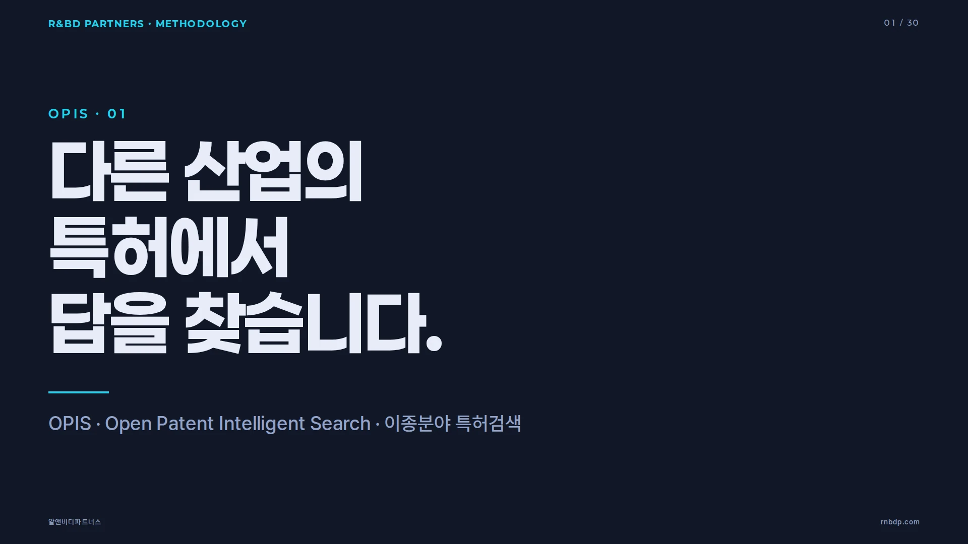 OPIS 방법론 커버 슬라이드