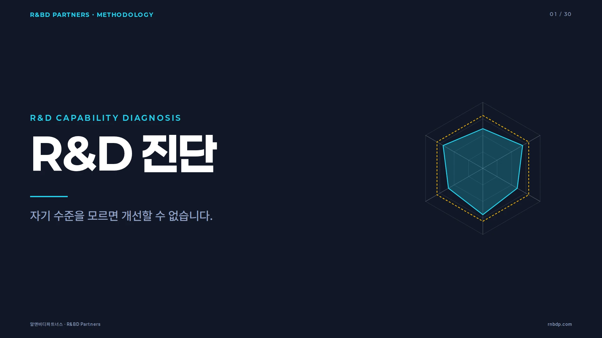 R&D 진단 덱 표지 슬라이드