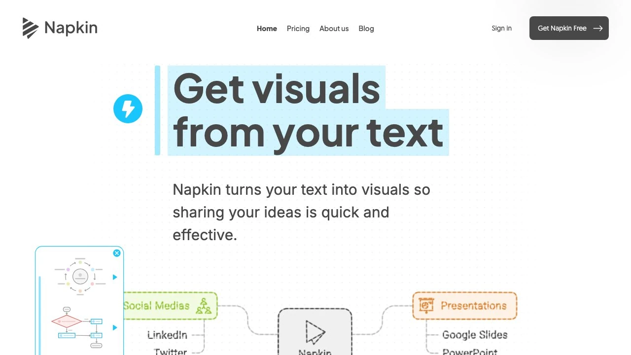 Napkin AI — 텍스트를 다이어그램으로 변환 도구 썸네일